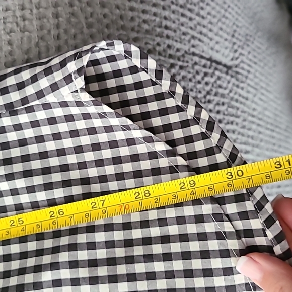 JCrew buffalo check button down tunic, medium - Picture 6 of 9
